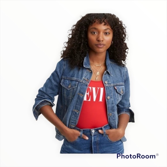 NWT LEVI'S Original Trucker Jean Jacket Size Small - Picture 10 of 11